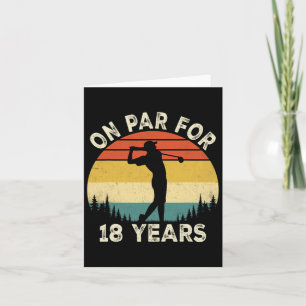 Rolig 18-årsdag Golf Golfare 18-årig Golf B Kort