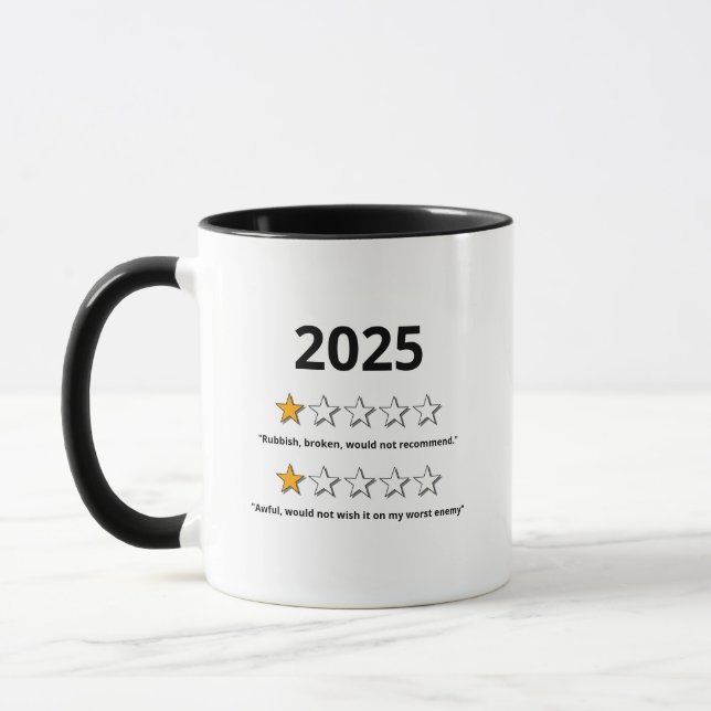 Rolig 2022 Dålig Recension Mugg (Vänster)