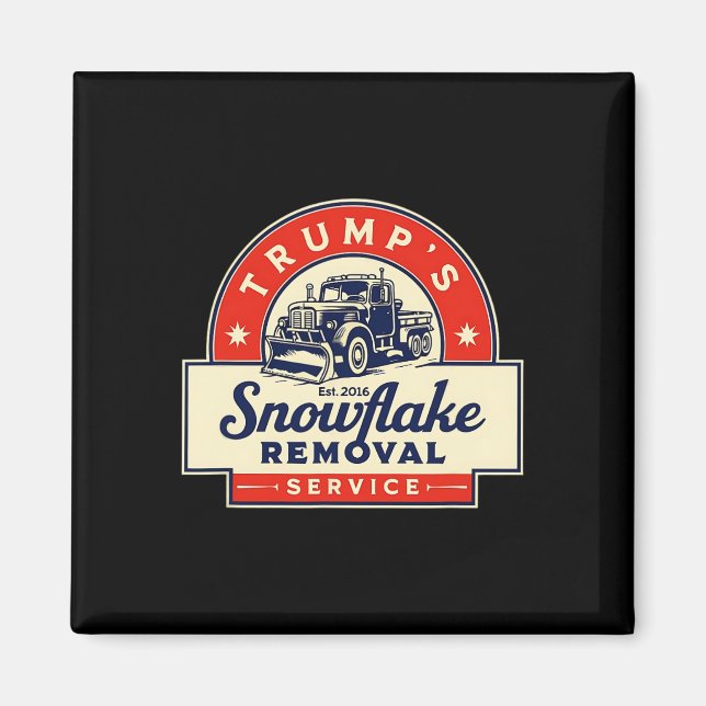 Rolig 2024 Trumps snöflingstjänst Trump Magnet (Framsidan)