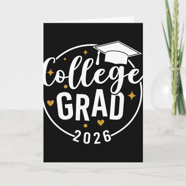 Rolig 2026 Collegeutexamens Studentexamen Studen Kort (Framsida)