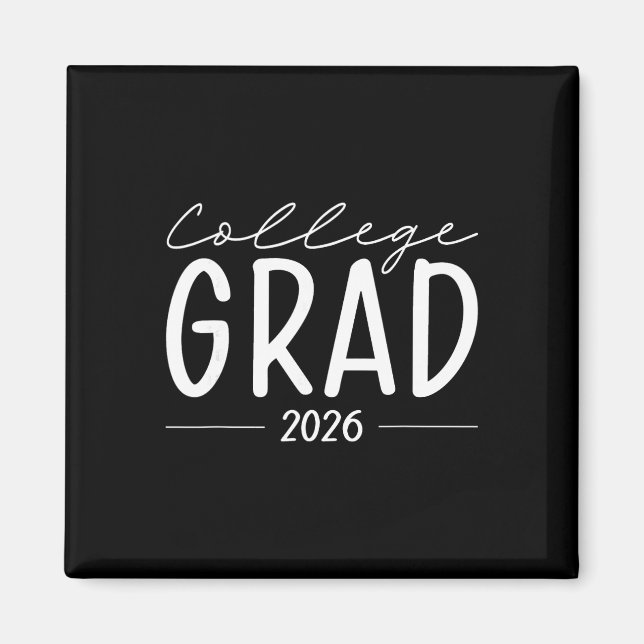 Rolig 2026 Collegeutexamensstudent Examen Student Magnet (Framsidan)