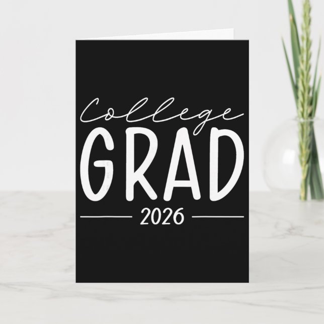 Rolig 2026 Collegeutexamensstudent Utexamen Studen Kort (Framsida)