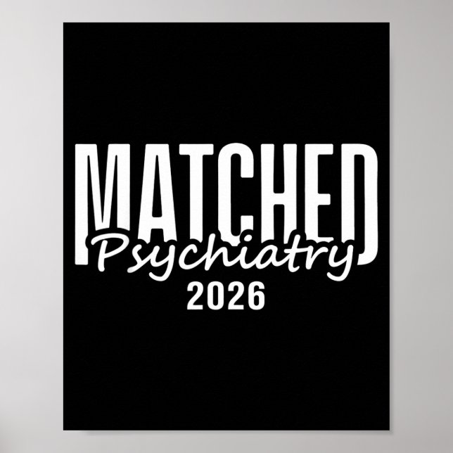 Rolig 2026 psykiatri residency match day läkare  poster (Framsidan)