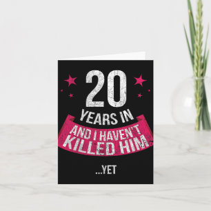 Rolig 20-års tröjgeschenk till fru T-shirt 2 Kort