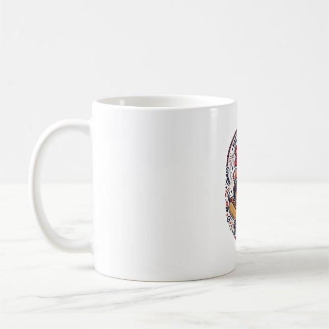 Rolig 250:e 4:e juli korv dachshund kaffemugg (Vänster)