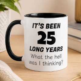 Rolig 25-årsjubileum mugg