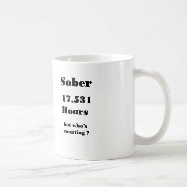 rolig 2 år nykter årsdagmug. kaffemugg (Höger)