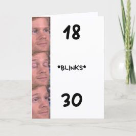Rolig 30-årsfödelsedagspresentkort med meme kort