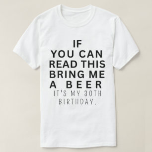 Rolig 30-årspresent Skrattar Dricker T Shirt