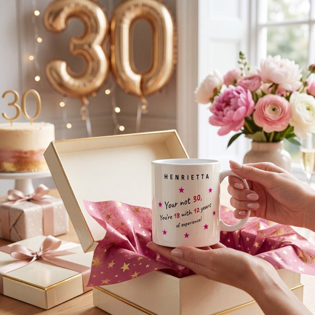 Rolig 30-årspresentkopp med citat kaffemugg (Skapare uppladdad)