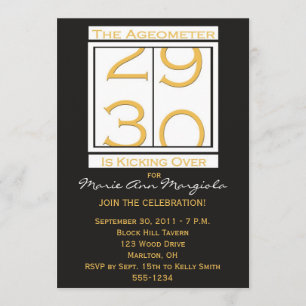 Rolig 30års födelsedagpartyinbjudan inbjudningar