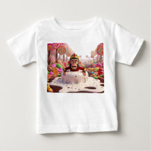 Rolig 3D-apens kung fångad i ett smältande godisla T Shirt