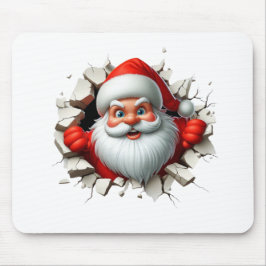Rolig 3D Tomte Jul Högtidlig Design Musmatta