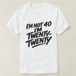 Rolig 40-års födelsedag Grungy Atletisk Stil T Shirt