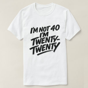 Rolig 40-års födelsedag Grungy Atletisk Stil T Shirt