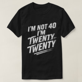 Rolig 40-års födelsedag Grungy Atletisk Stil T Shirt