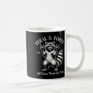 Rolig 40-årsdag Est 1986 Vild & Fyrtio Rac Kaffemugg
