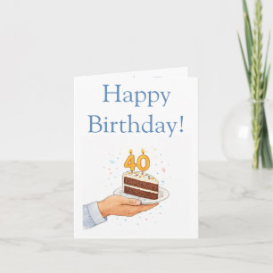 Rolig 40-årsdag kort