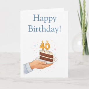 Rolig 40-årsdag kort
