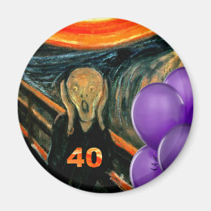 Rolig 40th födelsedag magnet