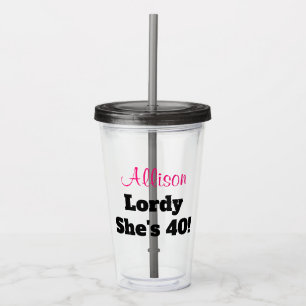 Rolig 40th födelsedagrosapersonlig take away mugg