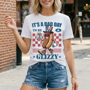 Rolig 4:e juli Dålig Dag Att Vara En Glizzy Korv T Shirt