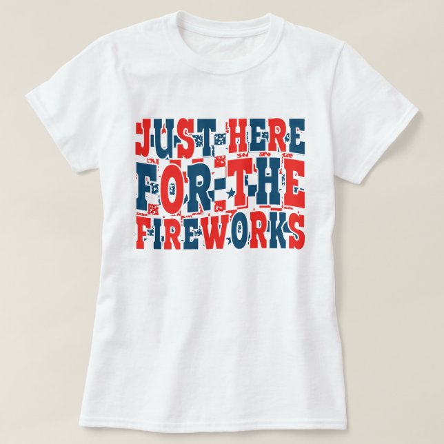 Rolig 4:e juli-eldshow-citat t shirt (Design framsida)