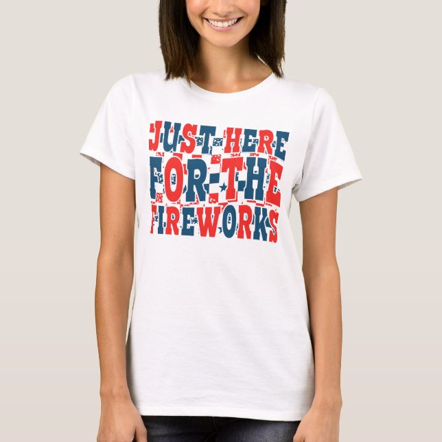 Rolig 4:e juli-eldshow-citat t shirt (Framsida)