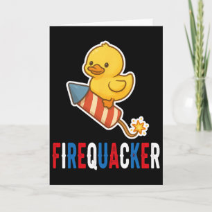 Rolig 4:e juli gummiand pyroteknisk patriot kort