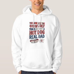 Rolig 4:e juli korv patriotisk skjorta design_1 hoodie