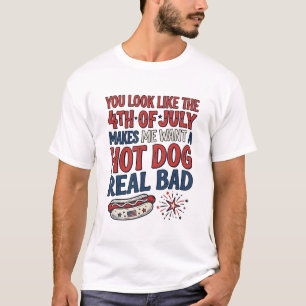 Rolig 4:e juli korv patriotisk skjortdesign_1 t shirt