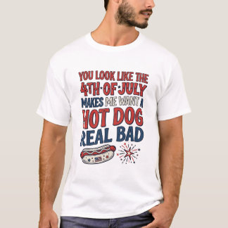 Rolig 4:e juli korv patriotisk skjortdesign_1 t shirt