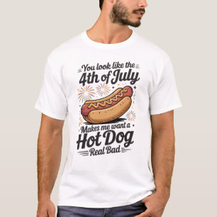 Rolig 4:e juli korv t shirt