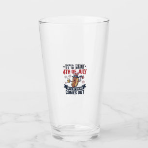 Rolig 4:e Juli korv Vintage patriotisk skjorta_ Glaskopp