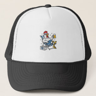 Rolig 4:e juli Kyckling Öl Patriotisk T-Shirt Desi Keps