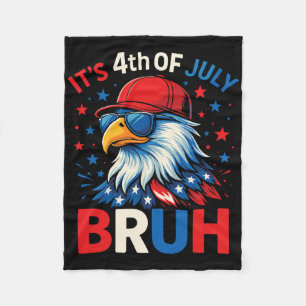 Rolig 4:e Juli Örn Bruh Amerikan  Fleecefilt