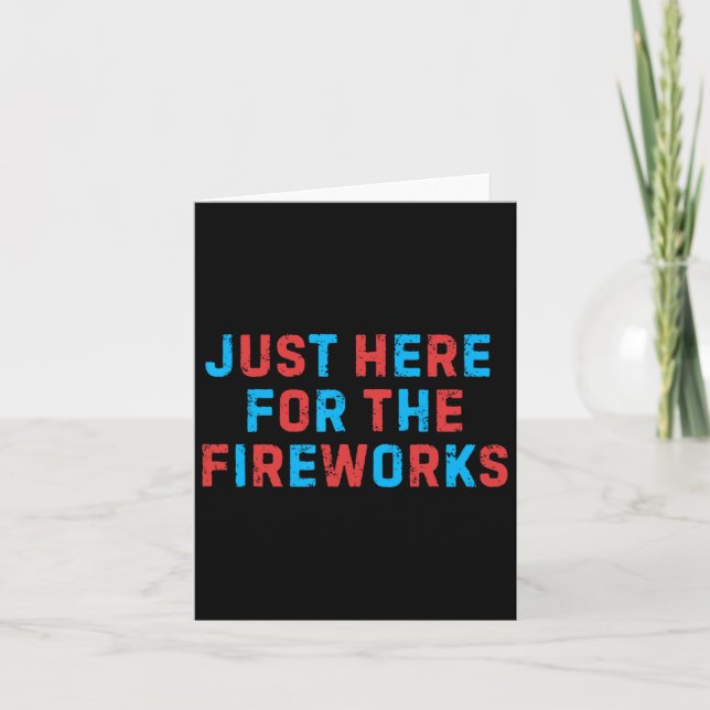 Rolig 4:e Juli Patriotisk Usa Bara Här För  Kort (Framsida)