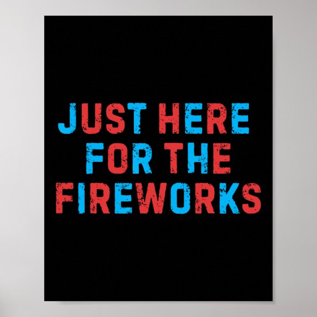 Rolig 4:e Juli Patriotisk Usa Bara Här För  Poster (Framsidan)