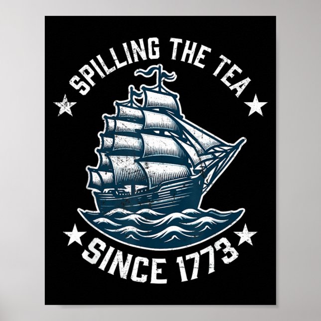 Rolig 4:e juli som spiller te sedan 1773 poster (Framsidan)