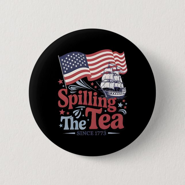 Rolig 4:e juli Spilla teet sedan 1773 USA  Knapp (Framsida)