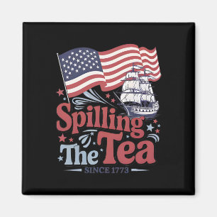 Rolig 4:e Juli Spillande Te Sedan 1773 Usa Magnet