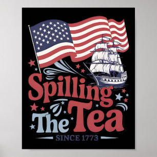 Rolig 4:e Juli Spillande Te Sedan 1773 Usa Poster