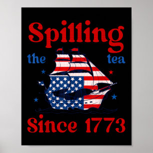 Rolig 4:e juli Spillar Te Sidan 1773 4:e Poster