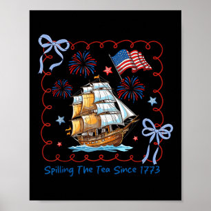 Rolig 4:e Juli, Spillar Te Sidan 1773 Coqu Poster