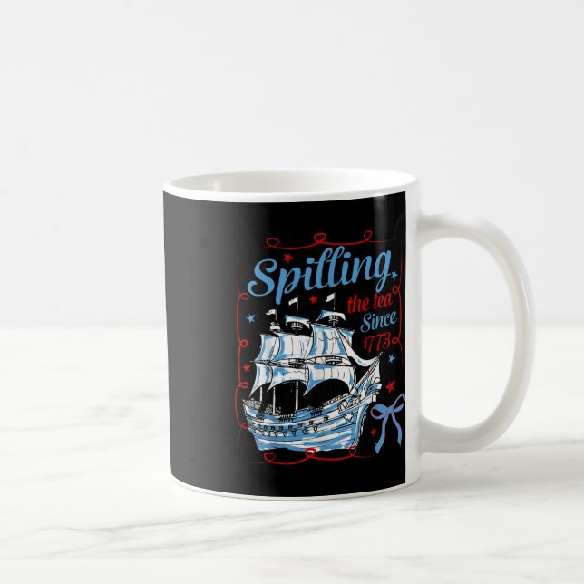 Rolig 4:e Juli, Spiller Te Sidan 1773 Coqu Kaffemugg (Höger)