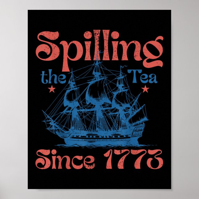 Rolig 4:e Juli, Spiller Te Sidan 1773 Fyra Poster (Framsidan)