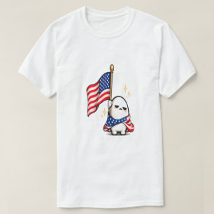 Rolig 4:e juli trött USA-karaktär T Shirt
