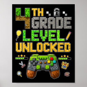 Rolig 4:e klassnivå upplåst Ck till skolan Gamer Poster
