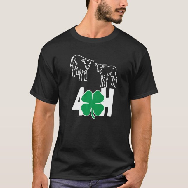 Rolig 4 H kärlek ko kalvar T Shirt (Framsida)