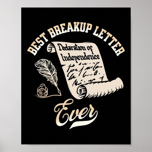 Rolig 4 juli Bästa break up-brev någonsin Historia Poster (Framsidan)